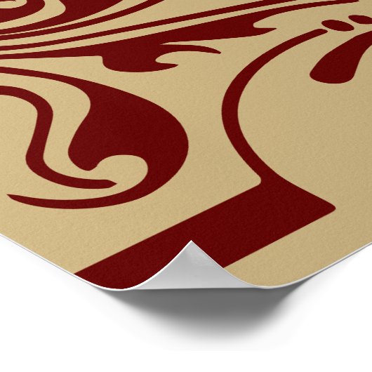 Rustisch roodbruinzetplan poster (Hoek)