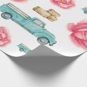 Rustisch Roos Cadeaupapier (Hoek)