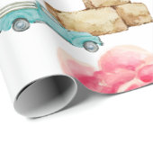 Rustisch Roos Cadeaupapier (Rol Hoek)