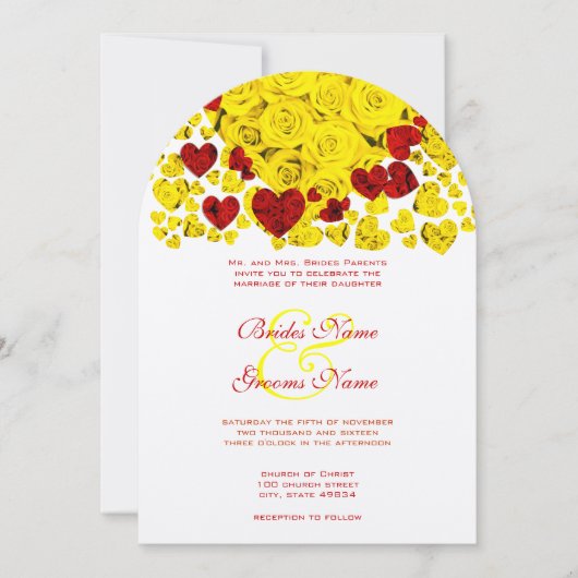 Rustisch Roos en uitnodiging tot het uitzenden van (Voorkant)