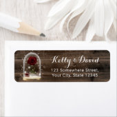 Rustisch Roos Glass Dome Fairytale Adres Etiket (Insitu)