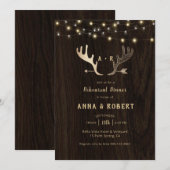 Rustisch Roos Gold Antlers Kaart (Voorkant / Achterkant)