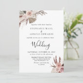 Rustisch Roos Gold Floral Kaart (Staand voorkant)