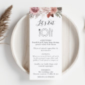 Rustisch Roos Gold Floral kalligrafie Wedding Menu