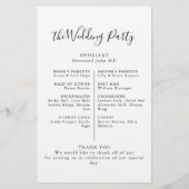 Rustisch Roos Gold Floral Wedding Programme (Achterkant)