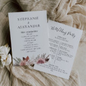 Rustisch Roos Gold Floral Wedding Programme