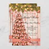 Rustisch Roos Gold Kerstmis Vrijgezellenfeest Kaart (Voorkant / Achterkant)