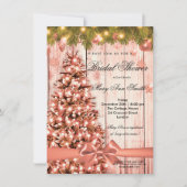 Rustisch Roos Gold Kerstmis Vrijgezellenfeest Kaart (Voorkant)