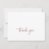 Rustisch Roos Gold Script - Hartelijk dank Bedankkaart (Voorkant)