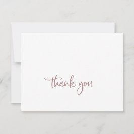 Rustisch Roos Gold Script - Hartelijk dank Bedankkaart