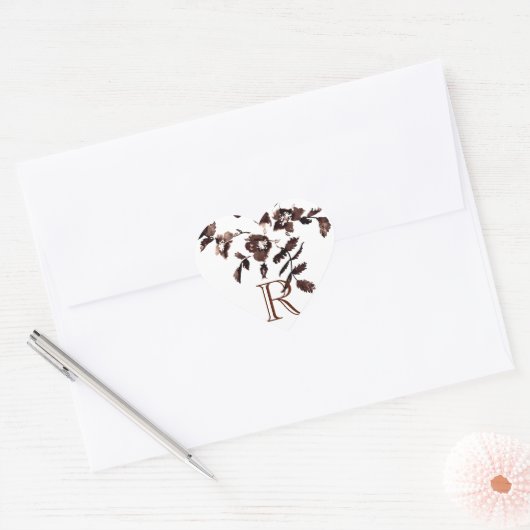 rustisch Roos Hart Sticker (Envelop)