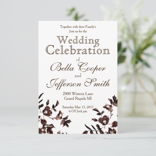 Rustisch Roos Kaart (Staand voorkant)