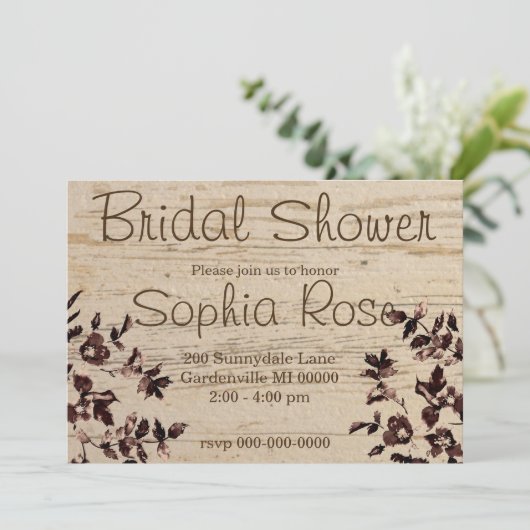  Rustisch Roos Kaart (Staand voorkant)