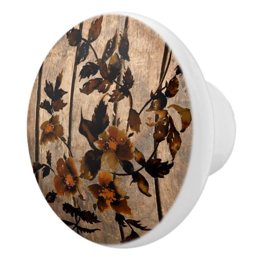 Rustisch roos keramische knop (Rechts)