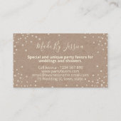  Rustisch Roos Kraft Handmade Wedding Favors Visitekaartje (Achterkant)