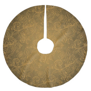 Rustisch  Roos Lace Antiek Gold Kerstboom Rok