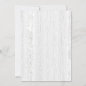Rustisch Roos Roze Floral Chic White Wood Wedding Kaart (Achterkant)