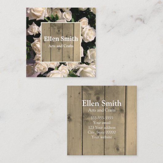 Rustisch Roos — Visitekaartje voor Floral Design (Voorkant / Achterkant)