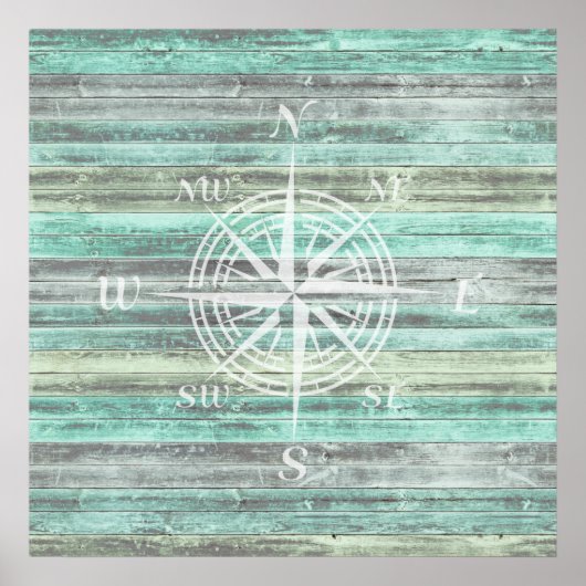 Rustisch Roos voor het decoderen van de kust Poster (Voorkant)