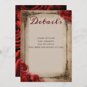 Rustisch Roos Wedding Programme Programmakaart (Voorkant / Achterkant)