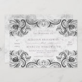 Rustisch Roos zwart-wit Kaart (Voorkant / Achterkant)