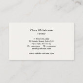 Rustisch Rooster Boerderij Visitekaartje (Achterkant)