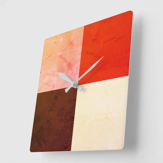 Rustisch roze bruin eiwit vierkante klok (Hoek)