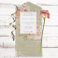 Rustisch Roze en Sage Floral Lijst