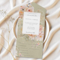  Rustisch Roze en Sage Floral Lijst