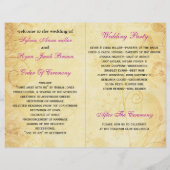 Rustisch, roze floreel gevouwen, herfst Wedding pr (Achterkant)