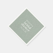 Rustisch Sage Green Botanical Floral Vrijgezellenf Servet (Hoek)