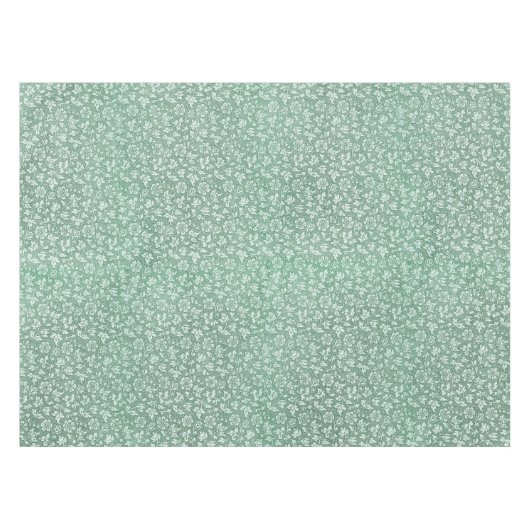 Rustisch Sage Green Floral Pattern Tafelkleed (Voorkant (Horizontaal))