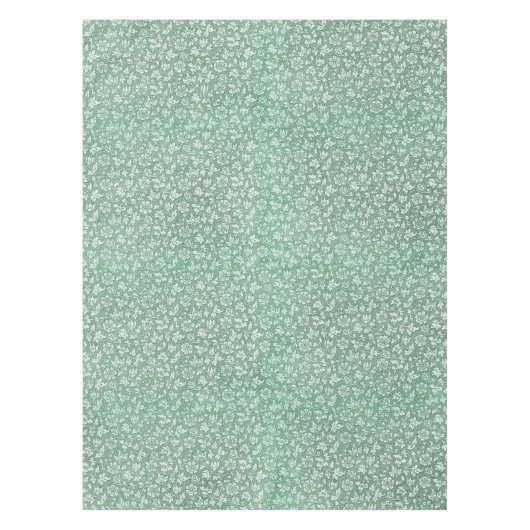 Rustisch  Sage Green Floral Pattern Tafelkleed (Voorkant)