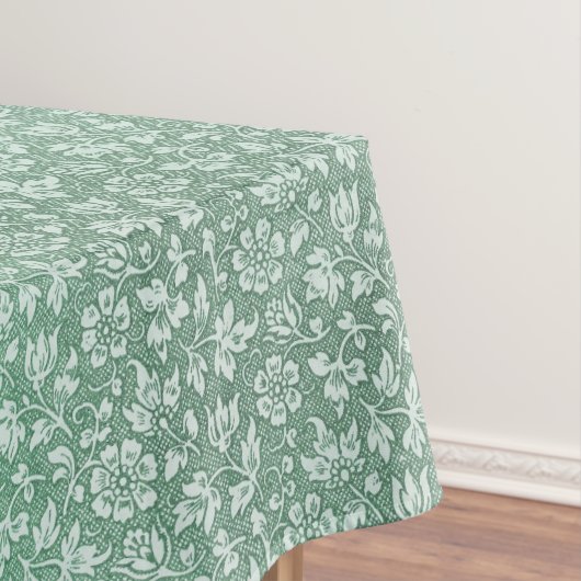 Rustisch Sage Green Floral Pattern Tafelkleed (Voorbeeld)