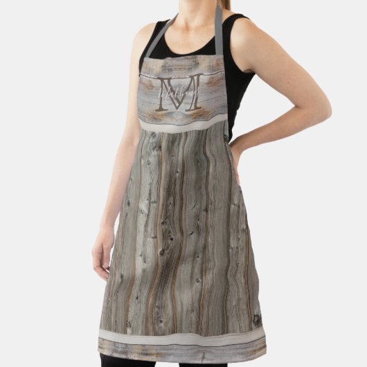 Rustisch Schort met houtentoongrijs klassieke mono (Insitu)