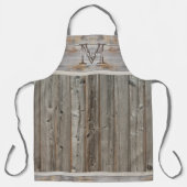 Rustisch Schort met houtentoongrijs klassieke mono (Voorkant)