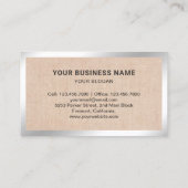 Rustisch schotelstaal visitekaartje (Achterkant)