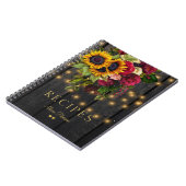 Rustisch schuur- en lichtbloemkookplaten notitieboek (Linkerzijde)