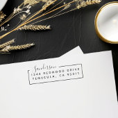 Rustisch Script Achternaam Rechthoekig retouradres Zelfinktende Stempel