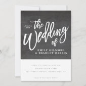 Rustisch script-alkboard kaart (Voorkant)