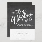 Rustisch script-alkboard kaart (Voorkant / Achterkant)