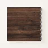 Rustisch Script Barn Wood Pas getrouwd Guestbook Notitieboek (Achterkant)