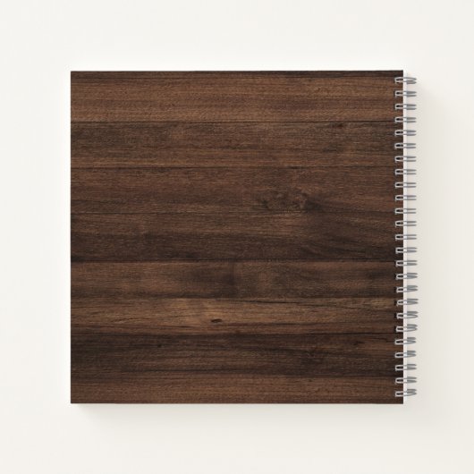 Rustisch Script Barn Wood Pas getrouwd Guestbook Notitieboek (Achterkant)