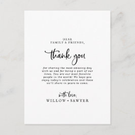 Rustisch script - Bedankt voor het ontvangen van K Briefkaart