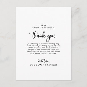 Rustisch script - Bedankt voor het ontvangen van K Briefkaart