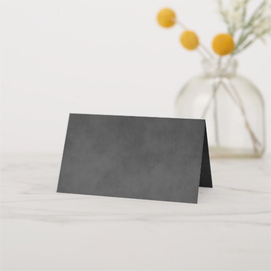 Rustisch script Chalkboard Wedding Black Plaatskaartje (Achterkant)