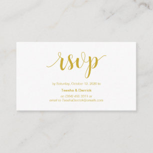 Rustisch script, gouden lettertypekleur, bruiloft informatiekaartje