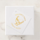 Rustisch script Happy Hen Egg Stamp Bedankjes Labels (Met doos)