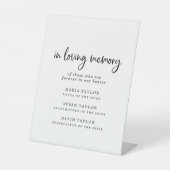 Rustisch script in het liefhebben van Memory Weddi Reclamebord Met Voetstuk (Voorkant)