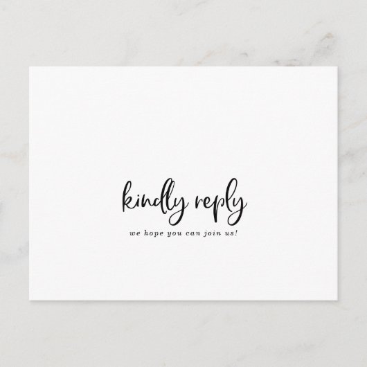 Rustisch Script Song Request RSVP Briefkaart (Voorkant)